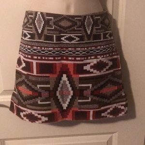 Zara Tribal Print Mini Skirt